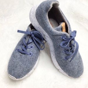 Koel 100% Merino Wool Sneakers Size 7.5 Blue Sustainable Lace Up Trainers